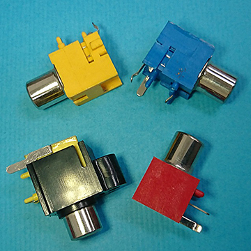 8714 RCA Jack Single Port Right Angle